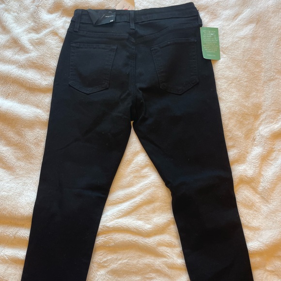 Just Black Denim Distressed Skinny Jeans with Fray Size 28 - Picture 4 of 5